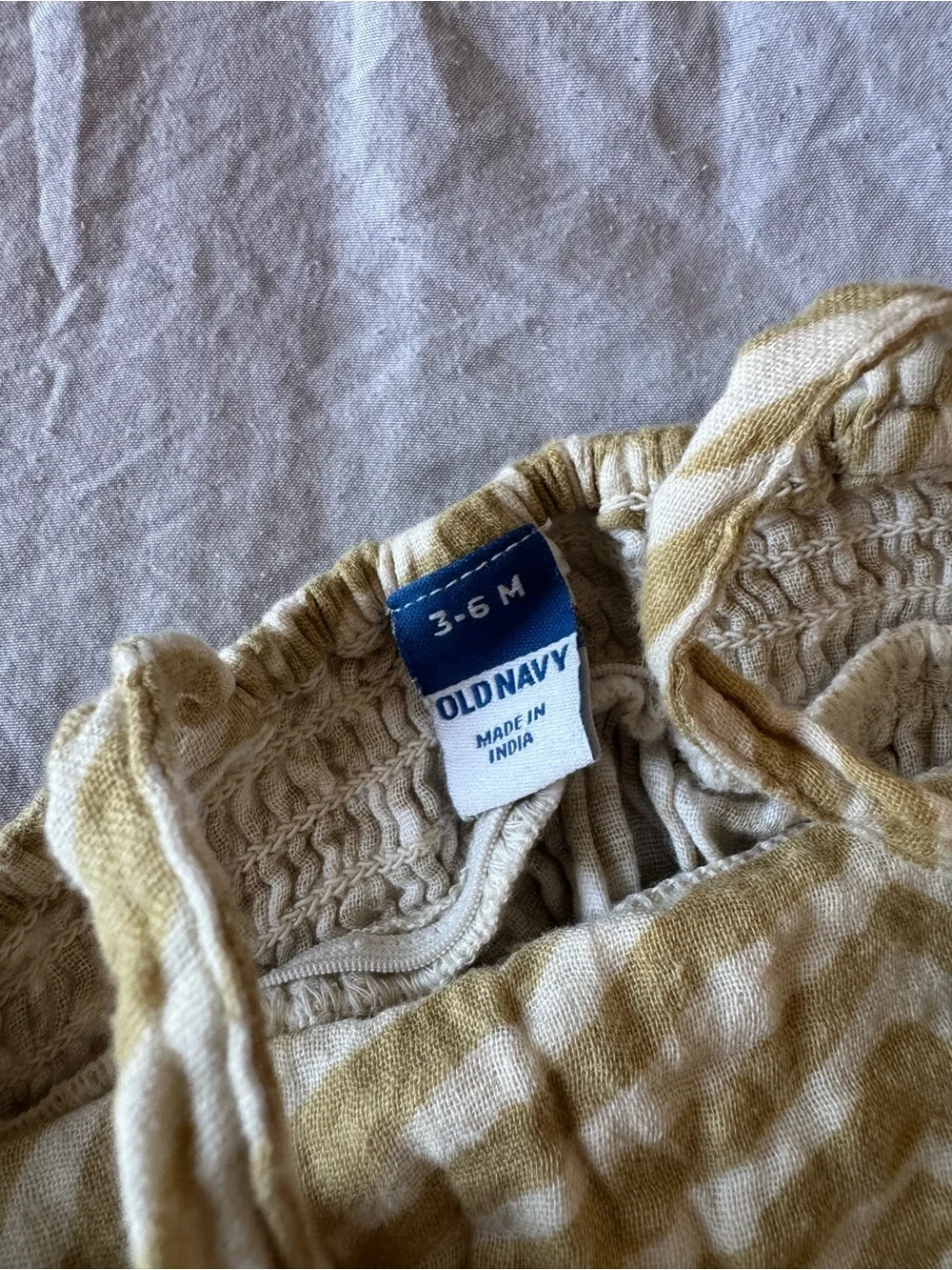 Old Navy Yellow Striped Baby Girls Romper